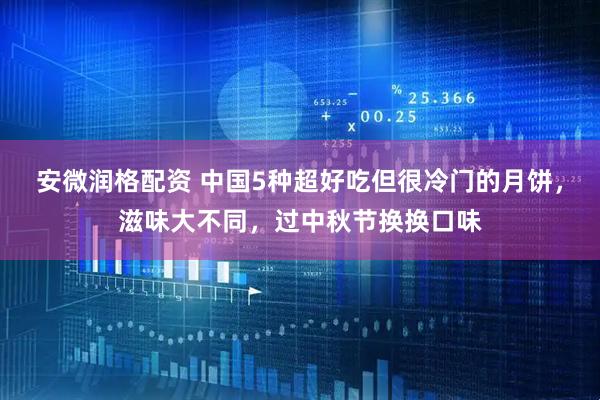安微润格配资 中国5种超好吃但很冷门的月饼，滋味大不同，过中秋节换换口味