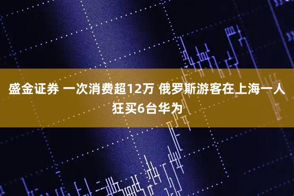 盛金证券 一次消费超12万 俄罗斯游客在上海一人狂买6台华为